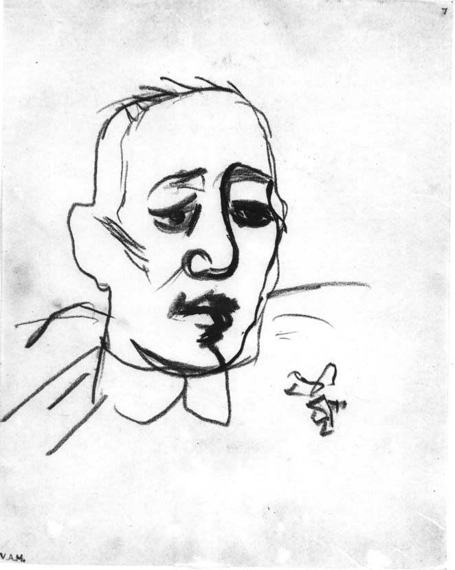 Портретная зарисовка Н.С. Гумилёва
