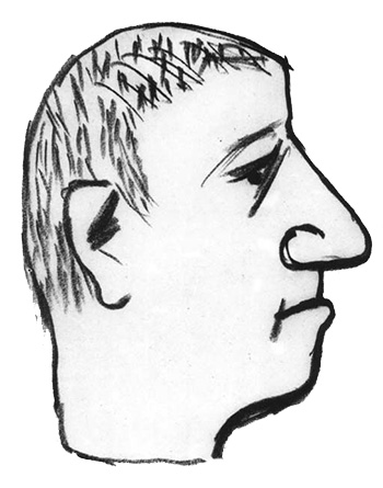 Портретная зарисовка «Гумилёв в профиль»