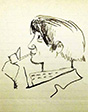 Жан Кокто. Портрет Пабло Пикассо, подаренный Гумилёву. Около 1917 (?) года. Архив Гуверовского института. Публикуется впервые